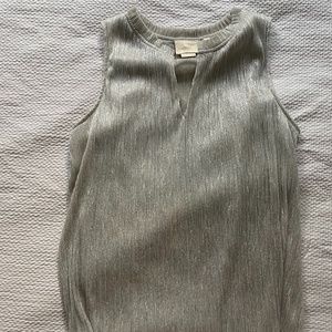 Anthropologie Vanessa Virginia Sleeveless Metallic Blouse, Medium